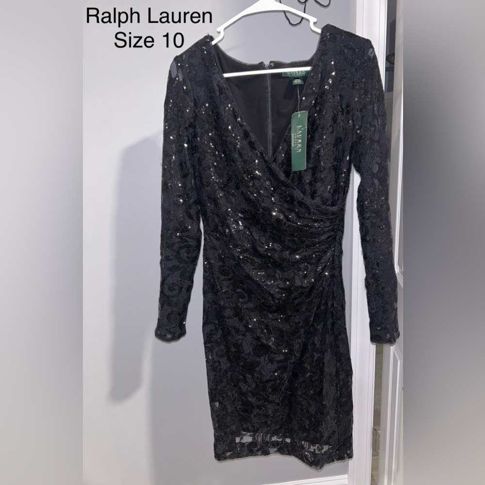 Lauren Ralph Lauren Black Sequin Dress